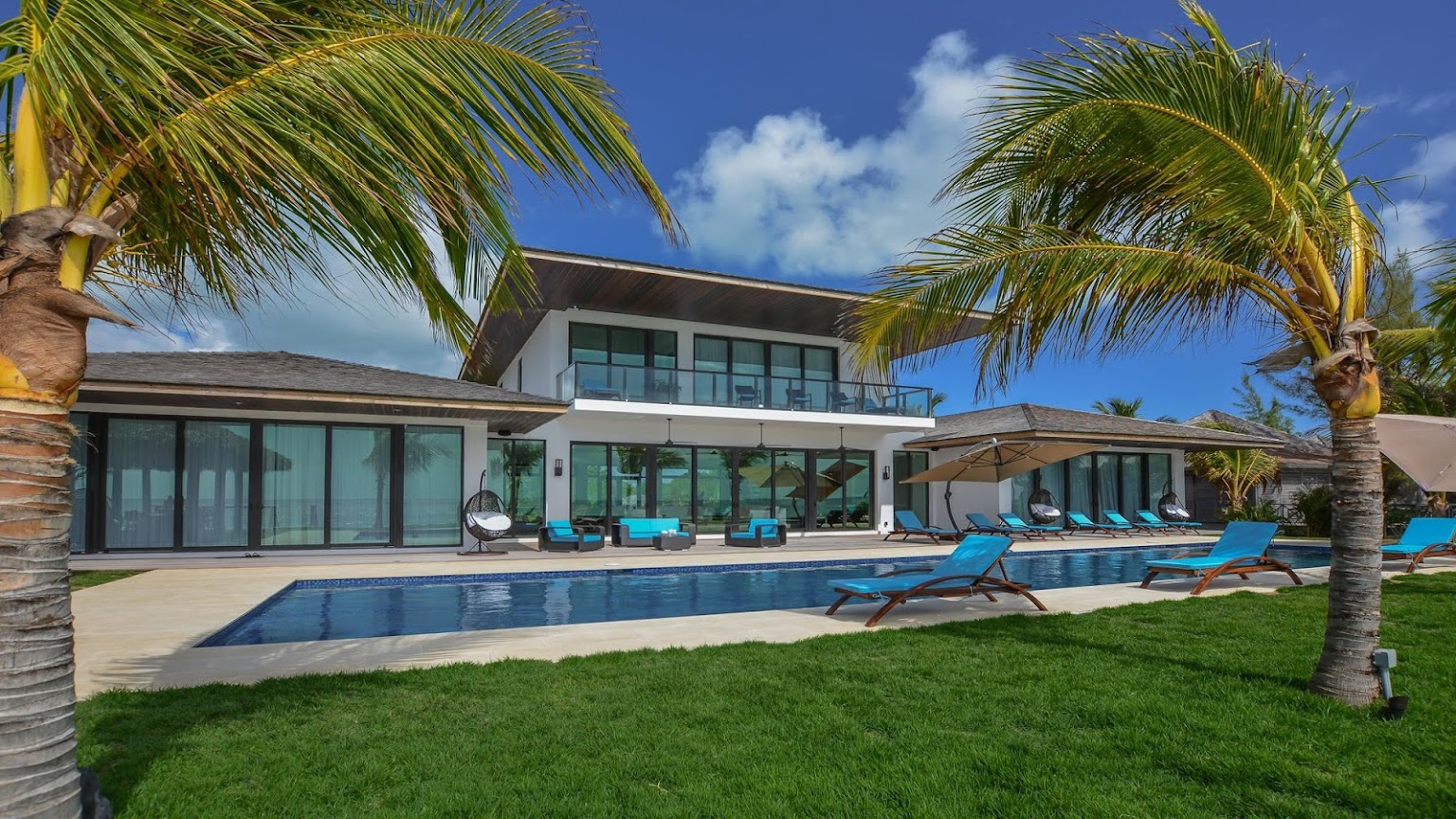 Residence exterior with impact glass project context