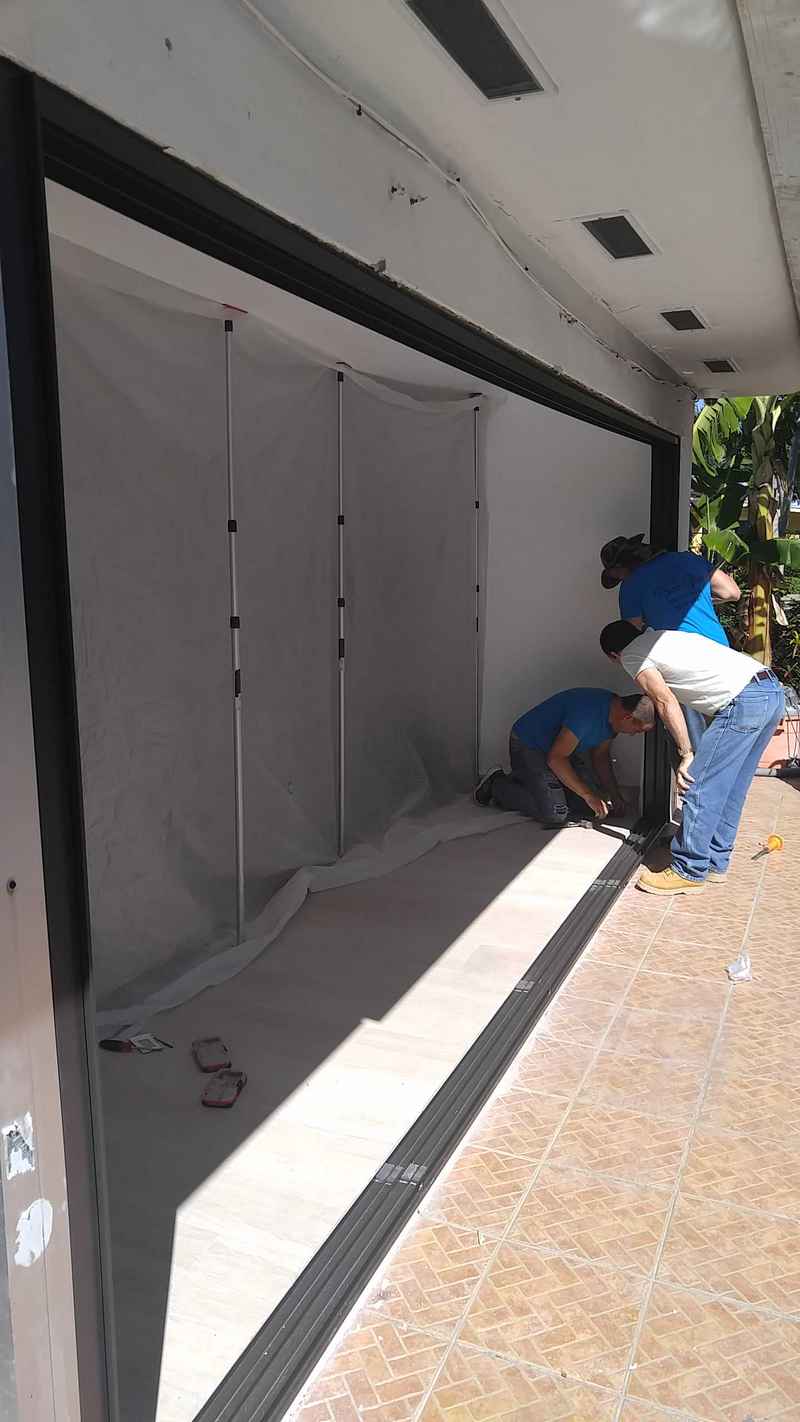 Impact sliding glass door installation in North Miami